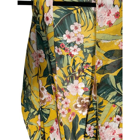 NWT Floral Printed Women's L.I.B Duster Open Front Bohemian Kimono - Picture 4 of 5